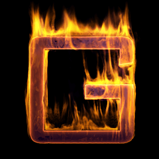Fire Letter G Live Wallpaper